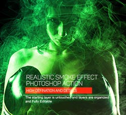 极品PS动作－多彩烟雾：Realistic Smoke Photoshop Action